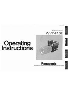 Panasonic WVP F 10 E manual. Camera Instructions.